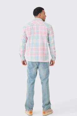 boohooMAN Pastel Check Overshirt | UK| Shirts