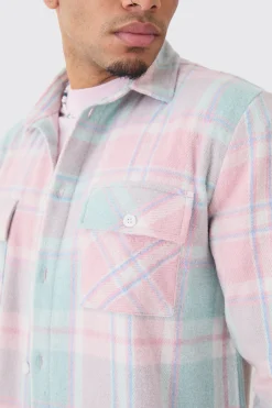 boohooMAN Pastel Check Overshirt | UK| Shirts