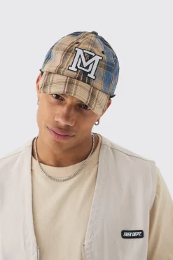 boohooMAN Patchwork Applique Cap In | UK| Hats & Caps