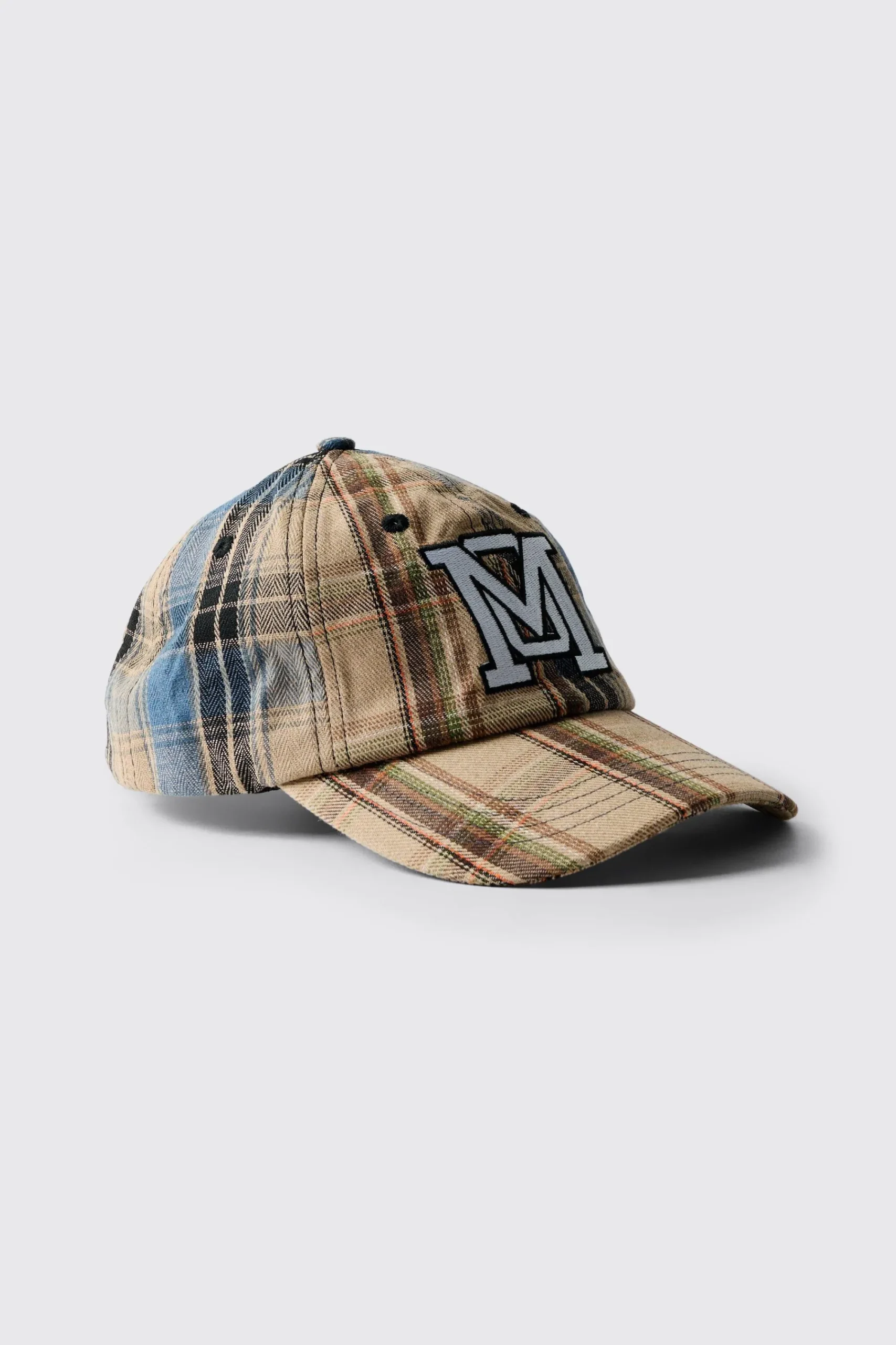 boohooMAN Patchwork Applique Cap In | UK| Hats & Caps