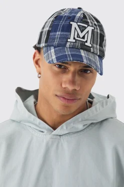 boohooMAN Patchwork Applique Cap In | UK| Hats & Caps