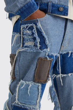 boohooMAN Patchwork Denim Jacket And Jeans Set | UK| Sets & Co-Ords