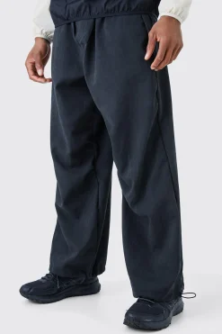 boohooMAN Peached Oversized Parachute Pants | UK| Trousers