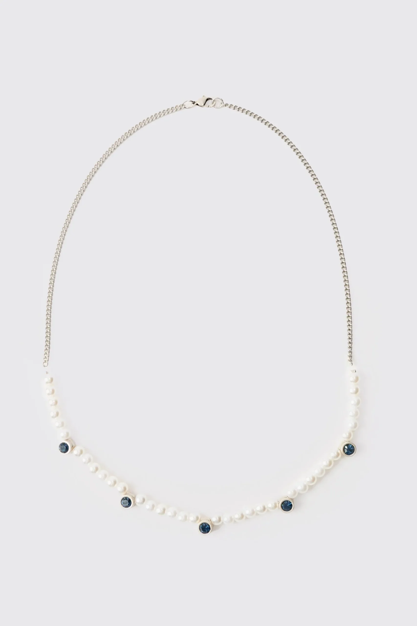 boohooMAN Pearl And Gem Necklace | UK| Jewellery & Watches