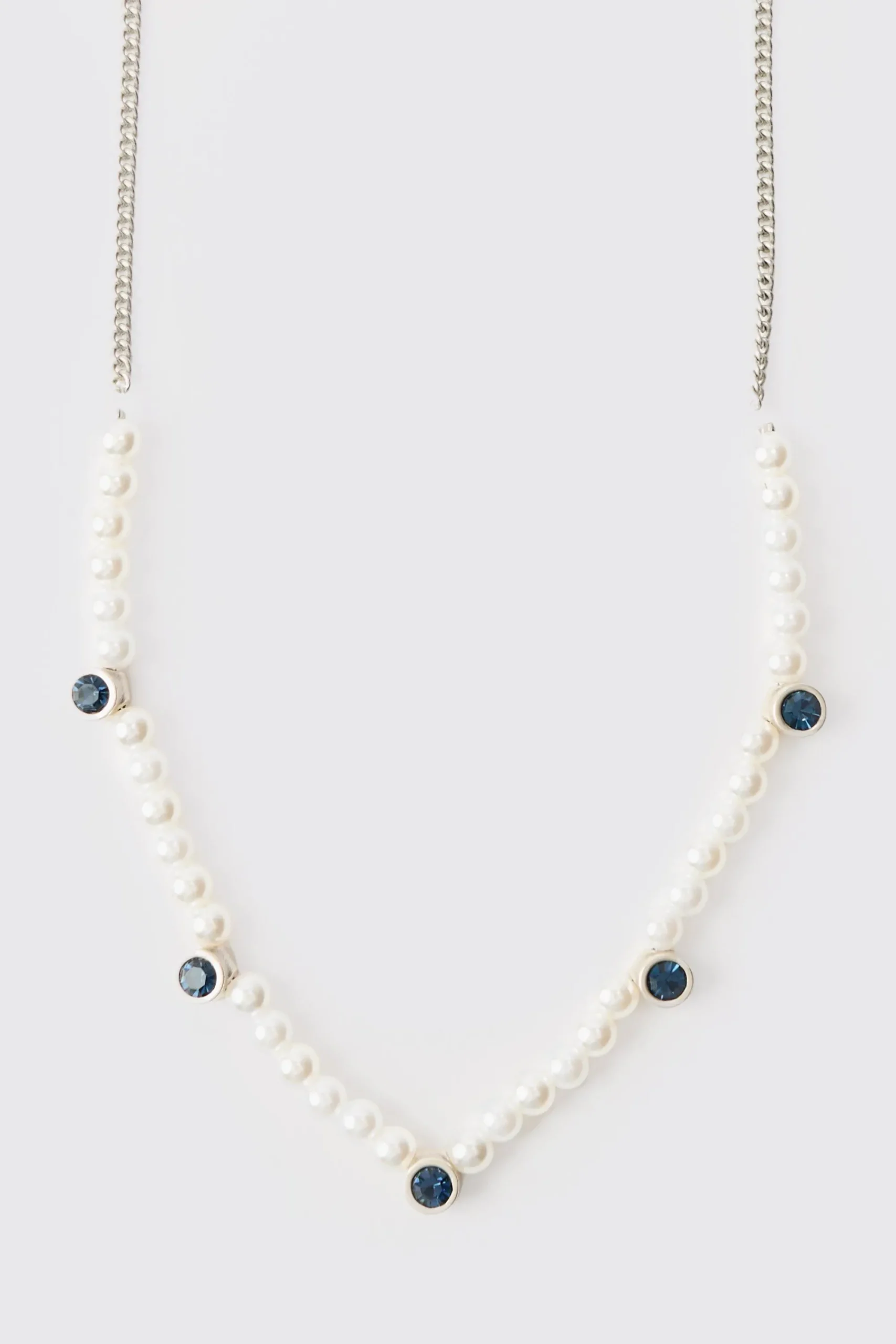 boohooMAN Pearl And Gem Necklace | UK| Jewellery & Watches