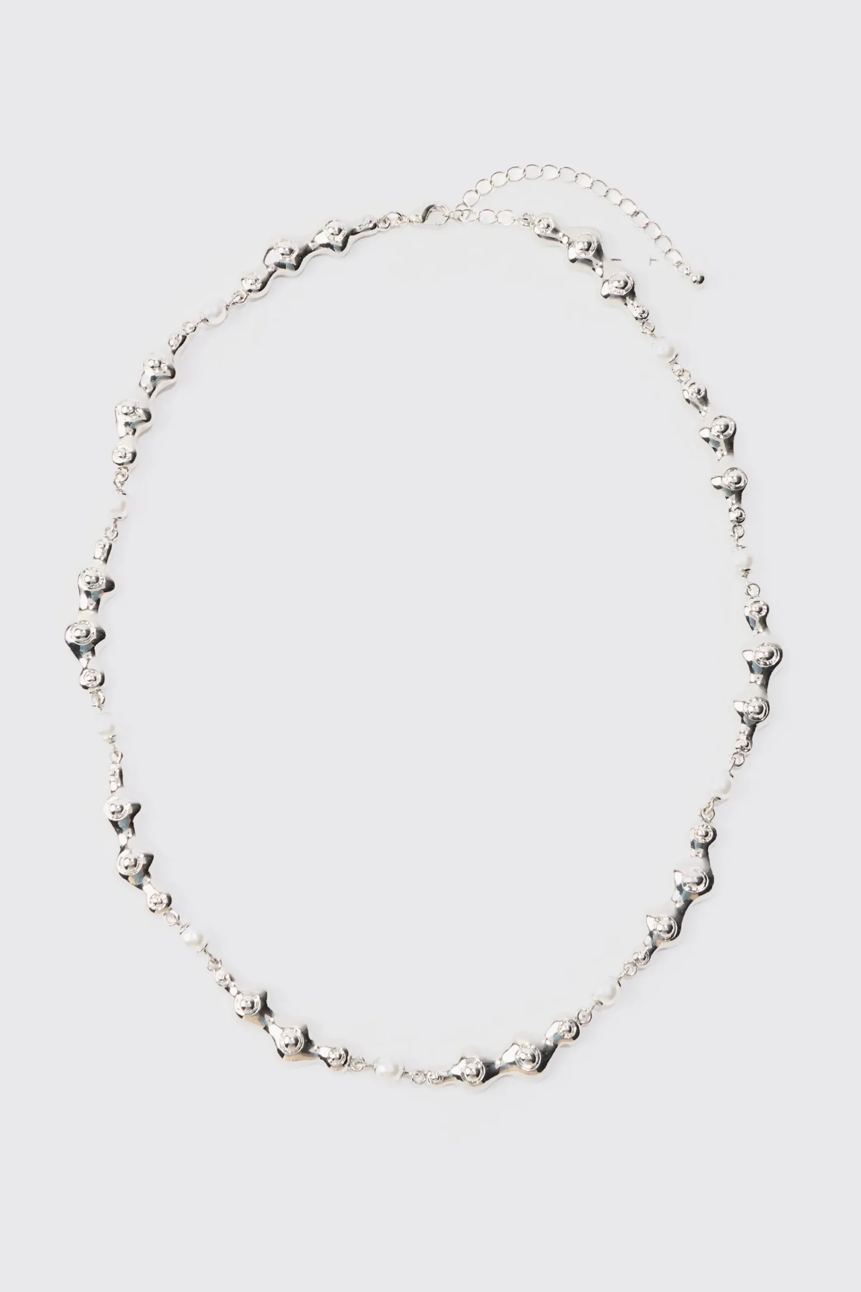 boohooMAN Pearl And Metal Necklace In | UK| Jewellery & Watches