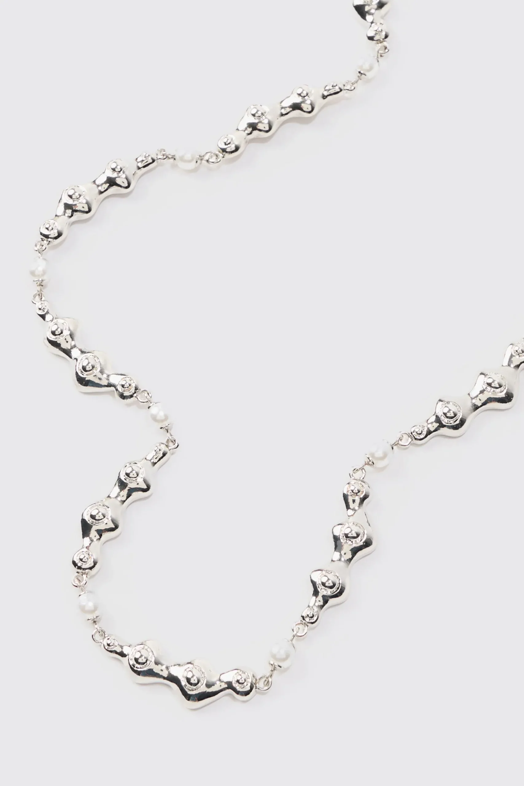 boohooMAN Pearl And Metal Necklace In | UK| Jewellery & Watches