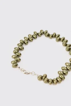 boohooMAN Pearl Bead Necklace & Bracelet Set In | UK| Jewellery & Watches