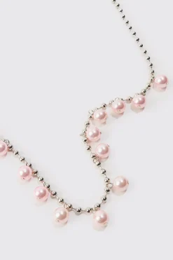 boohooMAN Pearl Bead Necklace In | UK| Jewellery & Watches