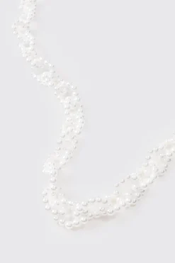 boohooMAN Pearl Chain Necklace In | UK| Jewellery & Watches
