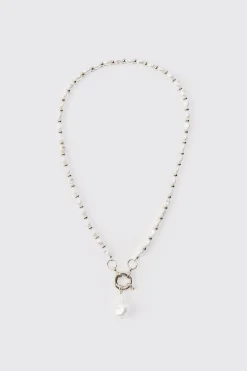 boohooMAN Pearl Pendant Necklace In | UK| Jewellery & Watches