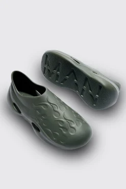 boohooMAN Perforated Flame Moulded Mule | UK| Sliders & Slippers