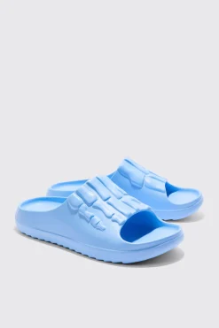 boohooMAN Perforated Skeleton Moulded Slider | UK| Sliders & Slippers
