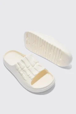 boohooMAN Perforated Skeleton Moulded Slider | UK| Sliders & Slippers