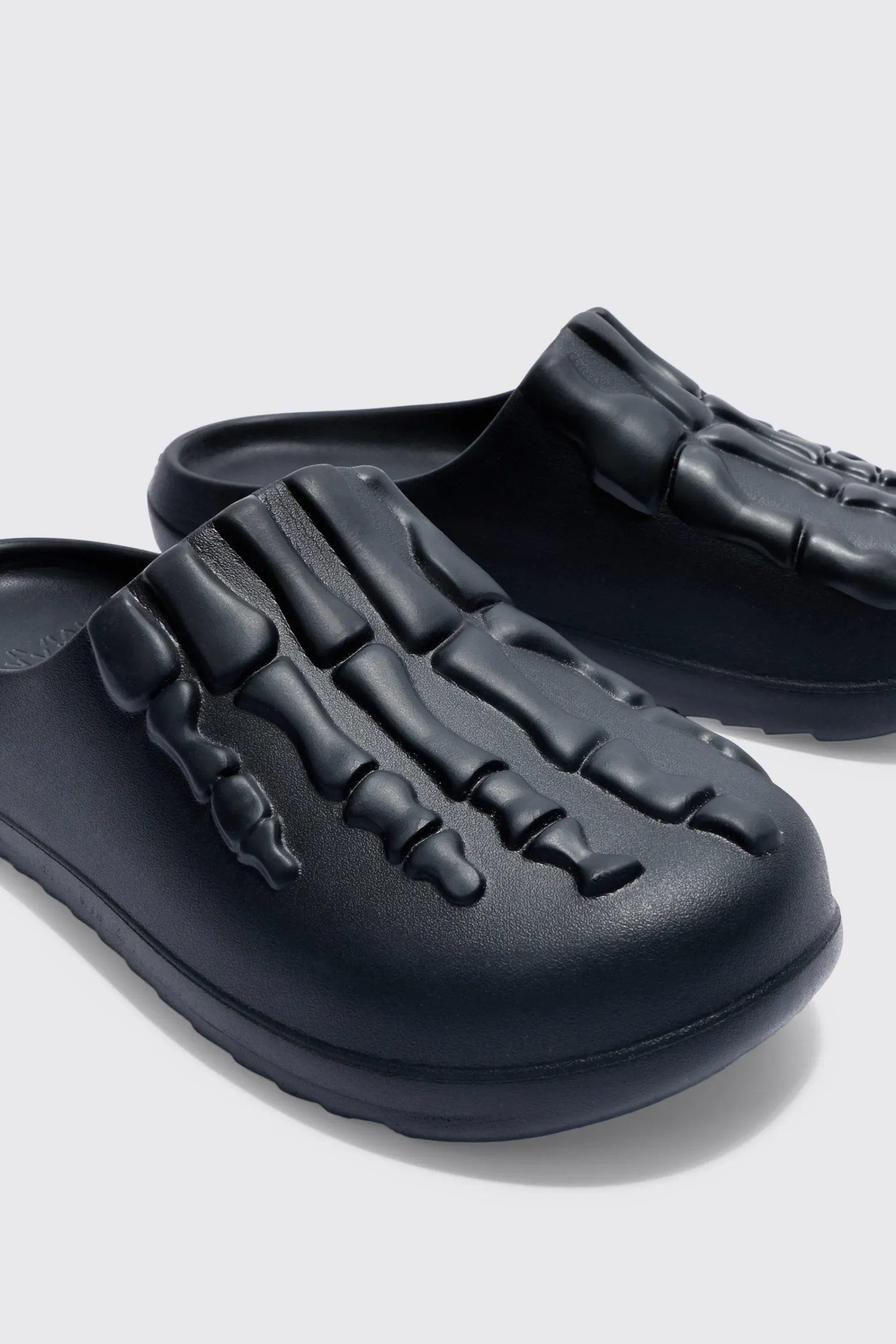 boohooMAN Perforated Skeleton Moulded Mule | UK| Sliders & Slippers