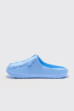 boohooMAN Perforated Skeleton Moulded Mule | UK| Sliders & Slippers