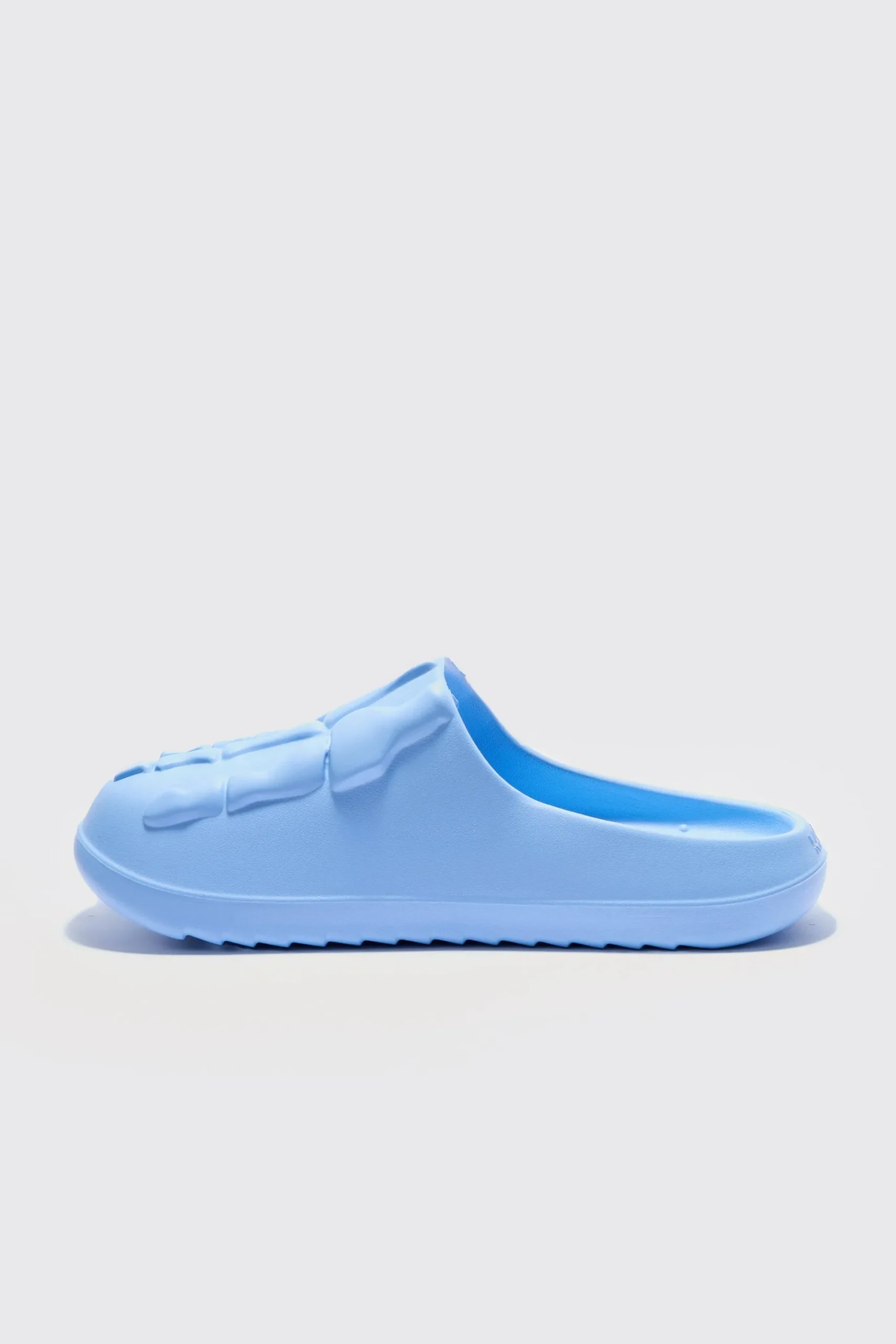 boohooMAN Perforated Skeleton Moulded Mule | UK| Sliders & Slippers