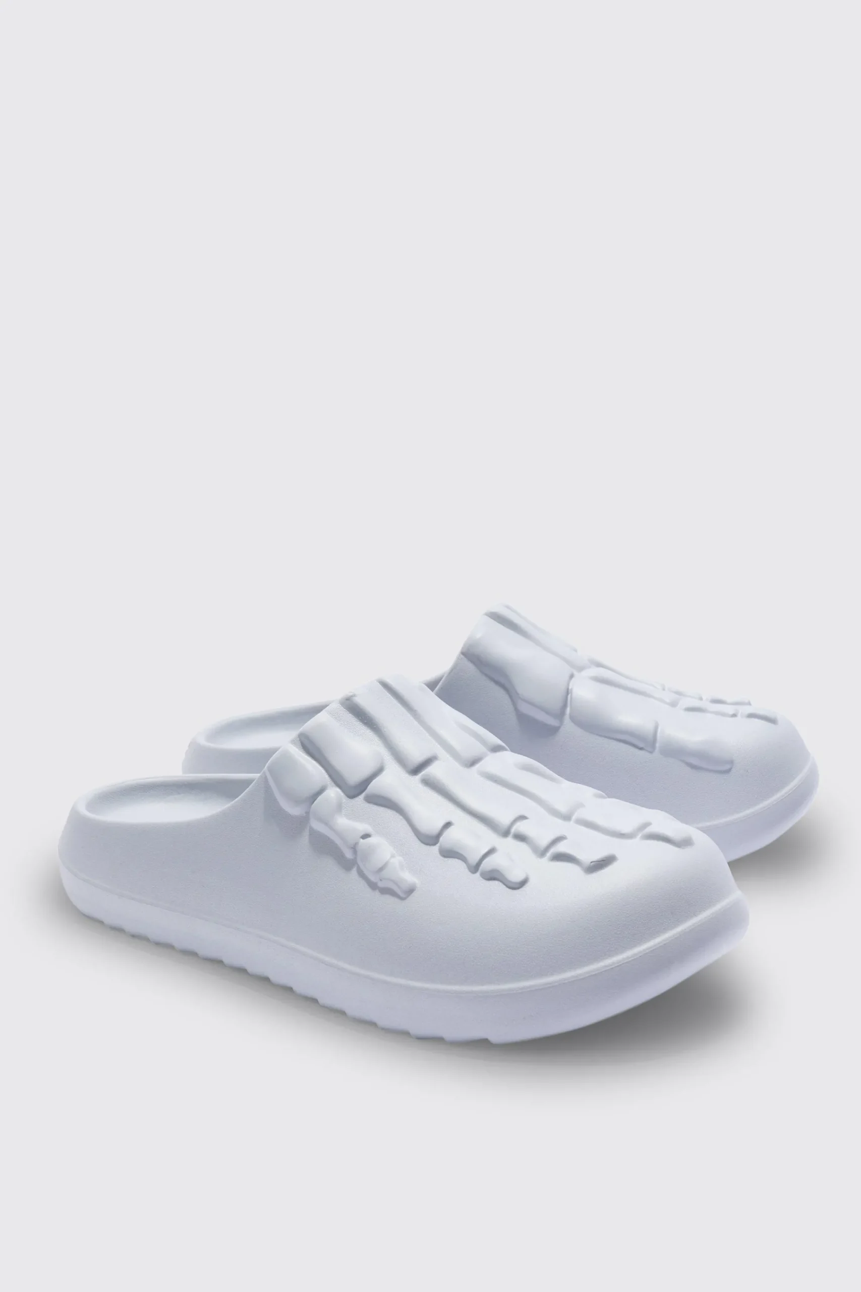 boohooMAN Perforated Skeleton Moulded Mule | UK| Sliders & Slippers