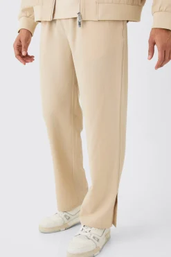 boohooMAN Pinstripe Elasticated Waist Split Hem Trousers | UK| Suits & Tailoring|Trousers