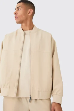 boohooMAN Pinstripe Oversized Smart Bomber Jacket | UK| Suits & Tailoring