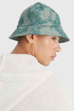 boohooMAN Pixelated Camo Bucket Hat | UK| Hats & Caps