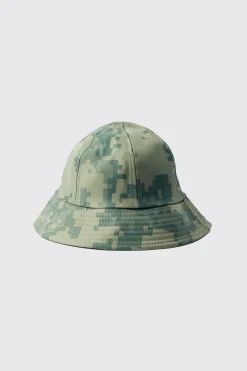 boohooMAN Pixelated Camo Bucket Hat | UK| Hats & Caps
