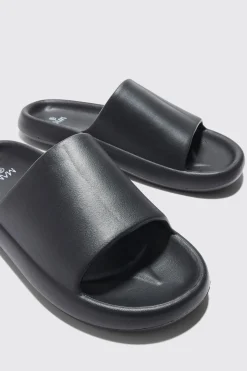 boohooMAN Plain Moulded Slider | UK| Sliders & Slippers