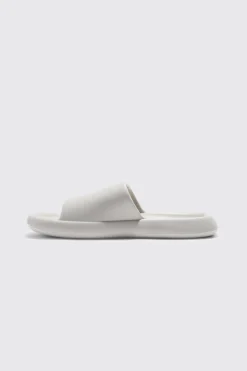 boohooMAN Plain Moulded Slider | UK| Sliders & Slippers