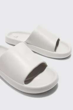 boohooMAN Plain Moulded Slider | UK| Sliders & Slippers
