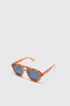 boohooMAN Plastic Aviator Tortoise Shell Sunglasses | UK| Sunglasses