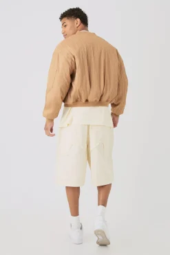 boohooMAN Pleated Bomber Jacket In | UK| Coats & Jackets