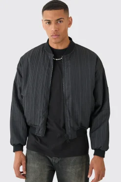 boohooMAN Pleated Bomber Jacket In | UK| Coats & Jackets