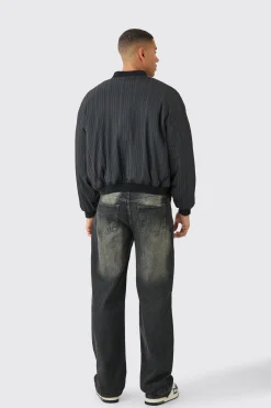 boohooMAN Pleated Bomber Jacket In | UK| Coats & Jackets