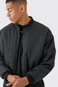 boohooMAN Pleated Bomber Jacket In | UK| Coats & Jackets