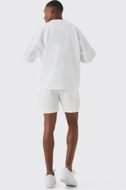 boohooMAN Pleated Boxy Long Sleeve Shirt | UK| Shirts