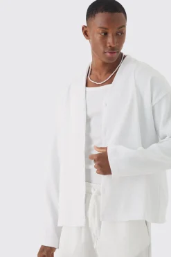 boohooMAN Pleated Boxy Long Sleeve Shirt | UK| Shirts