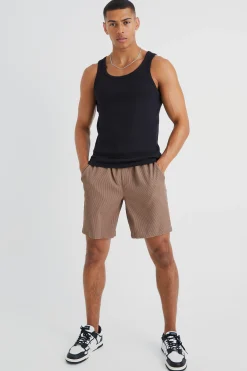 boohooMAN Pleated Mid Length Short | UK| Sets & Co-Ords