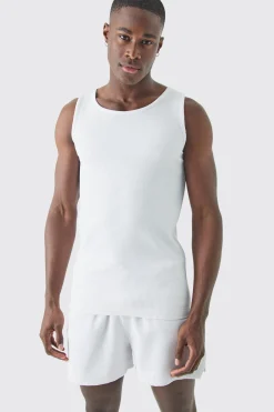 boohooMAN Pleated Muscle Vest And Runner Short | UK| Sets & Co-Ords