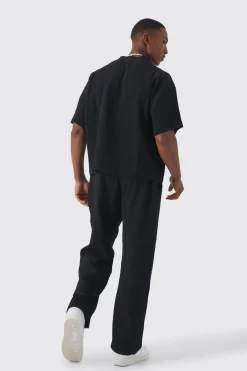 boohooMAN Pleated Oversized Boxy T-shirt & Trouser | UK| Sets & Co-Ords