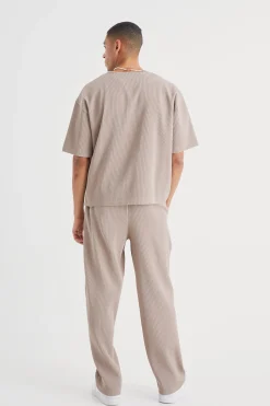 boohooMAN Pleated Oversized Boxy T-shirt & Trouser | UK| Sets & Co-Ords