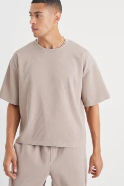 boohooMAN Pleated Oversized Boxy T-shirt & Trouser | UK| Sets & Co-Ords