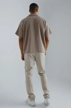 boohooMAN Pleated Short Sleeve Oversized Boxy Shirt | UK| Shirts