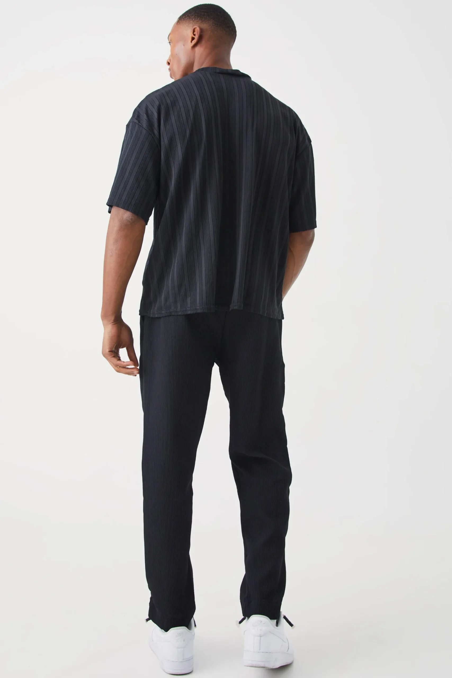 boohooMAN Pleated Slim Elasticated Waistband Trouser | UK| Suits & Tailoring|Trousers