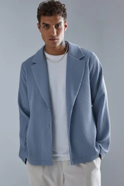 boohooMAN Pleated Slim Fit Smart Jacket | UK| Suits & Tailoring
