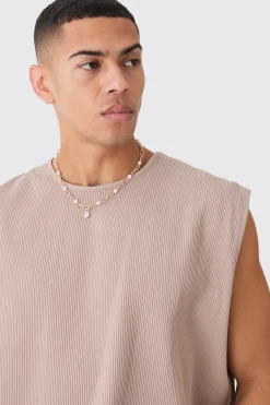 boohooMAN Pleated Tank And Short Set | UK| Sets & Co-Ords