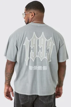 Plus 1999 Graphic Back Print T-shirt In | UK^boohooMAN