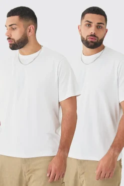 Plus 2 Pack Basic T-shirt | UK^boohooMAN Sale