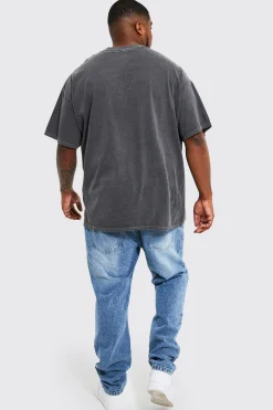 Plus Acid Wash Star Wars License T-shirt | UK^boohooMAN Best