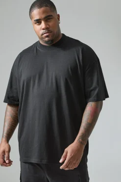 Plus Active Extended Neck One More Rep Oversized T-shirt | UK^boohooMAN