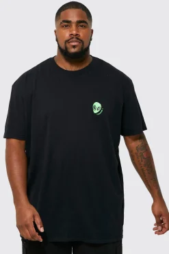 Plus Alien Embroidered T-shirt | UK^boohooMAN Hot